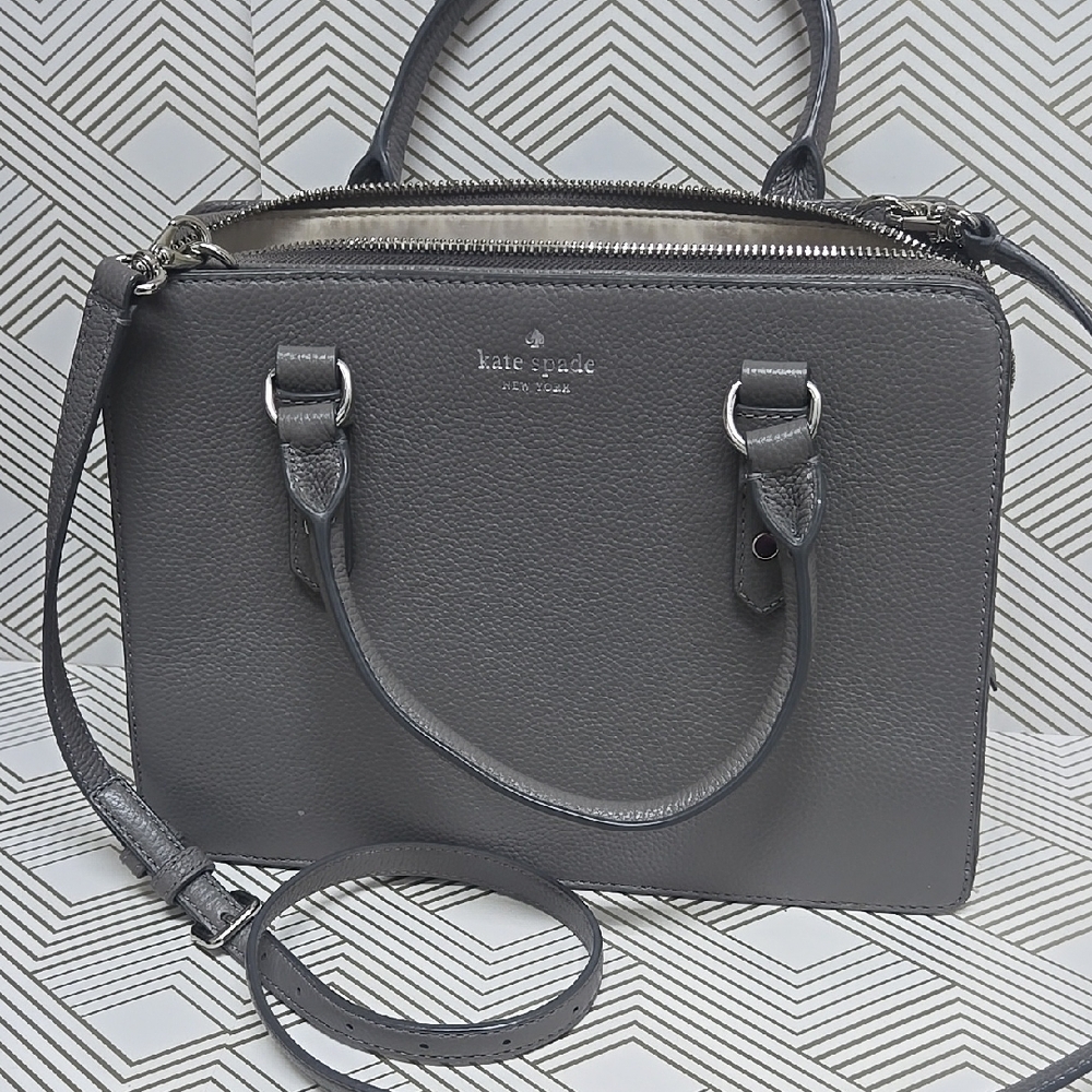 Kate Spade Gray Leather Handbag